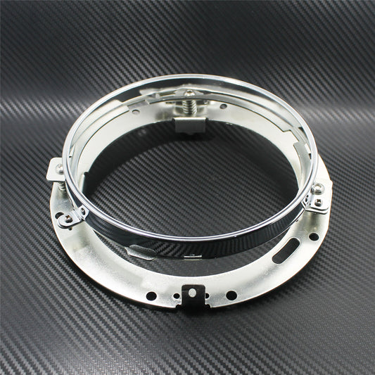 7 inch Chrome Round Headlight Ring Mounting Bracket Q