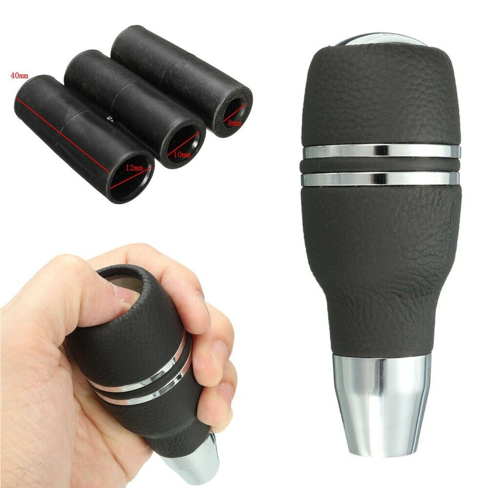 Aluminum Automatic Car Gear Stick Shift Knob Shifter Lever Head W/ 3pcs Adapters n
