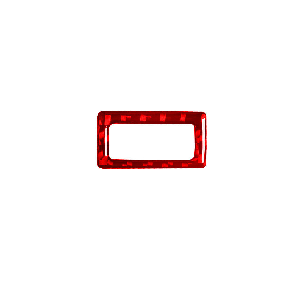 Red Carbon Fiber Hazard Light Switch Frame Trim for Volkswagen for Tiguan 2013-2017