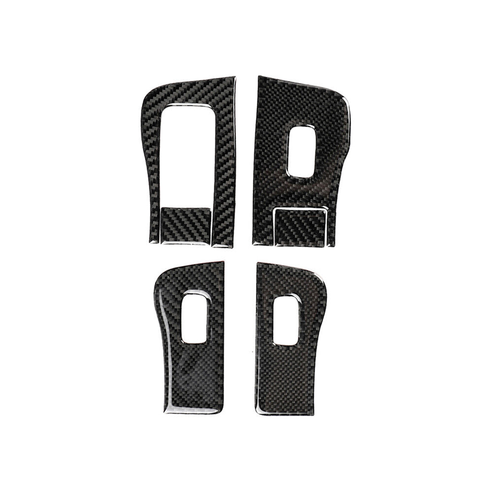 5Pcs Carbon Fiber Interior Radio Console Cover Trim For Fiesta 2011-2015 v