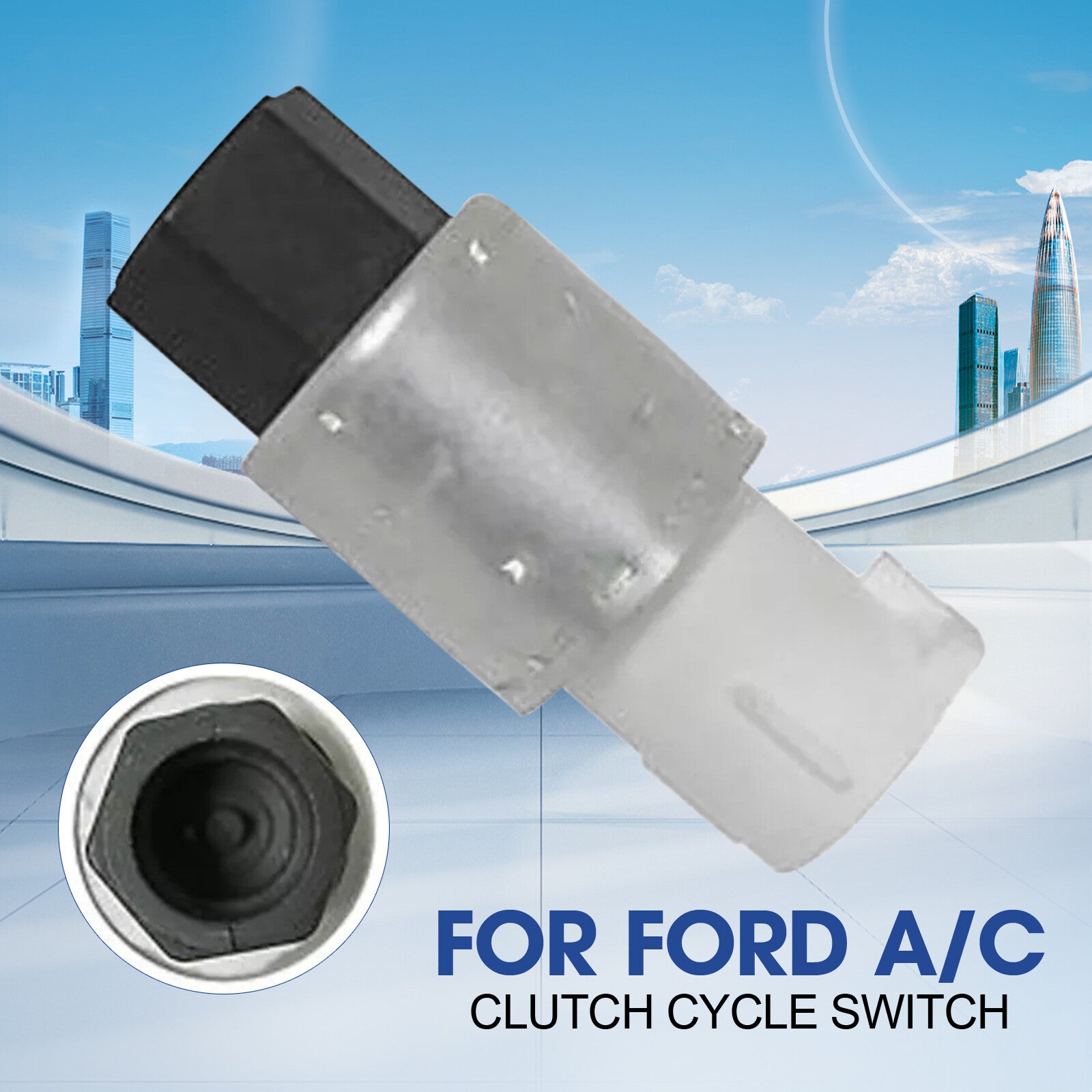 One-piece replacement kit for air conditioning switch pressure clutch cycle switch  for ford  95BW19E561AA Q