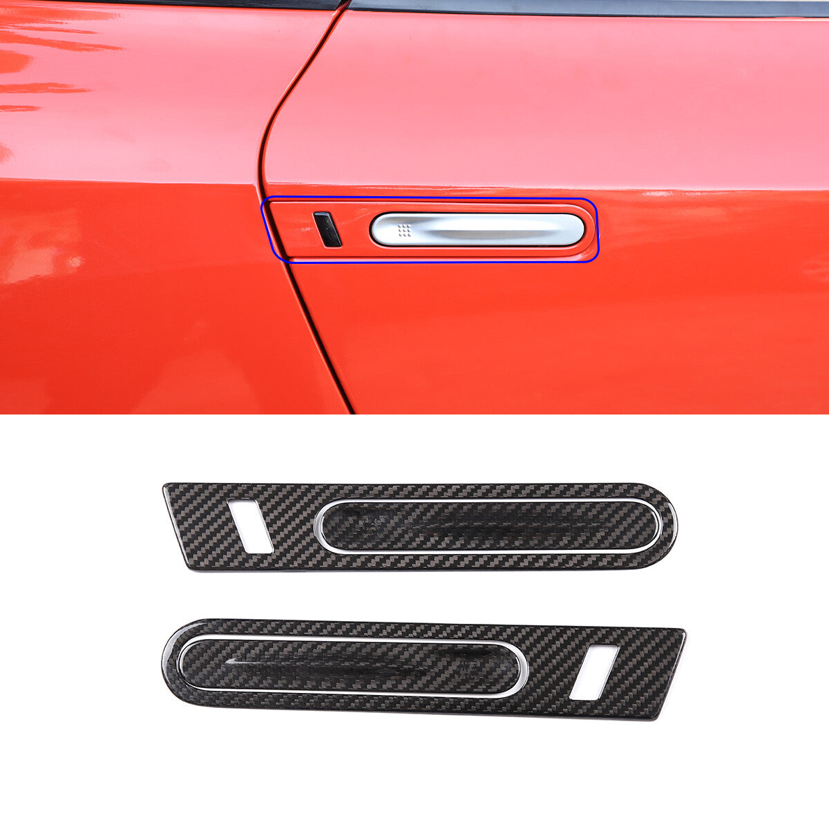 for Land Rover for Defender 2020 - 2022 Red Carbon Fiber Single Push Button Starter Switch Cover- v