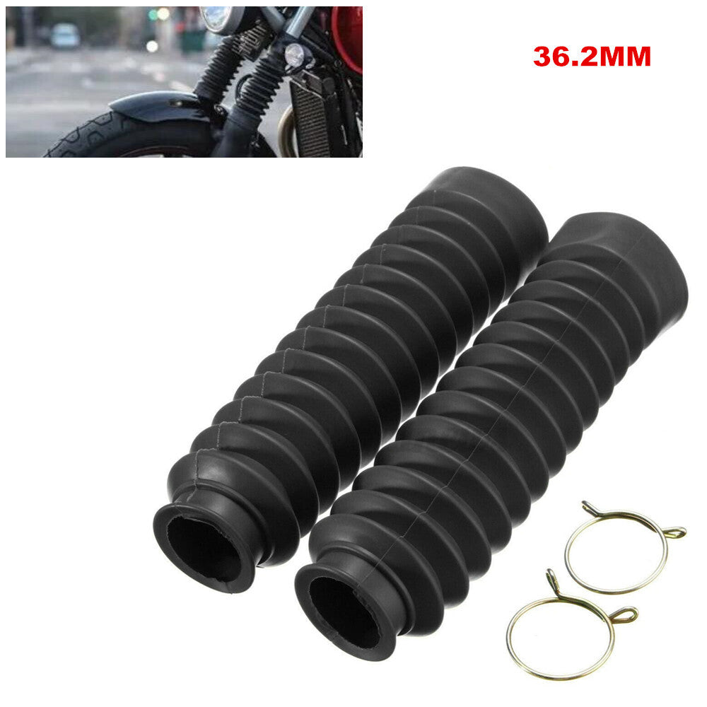 2-Pack 36.2mm Motorcycle Fork Covers, Dust Covers, Boots, Shock Absorbing Leg Wraps n