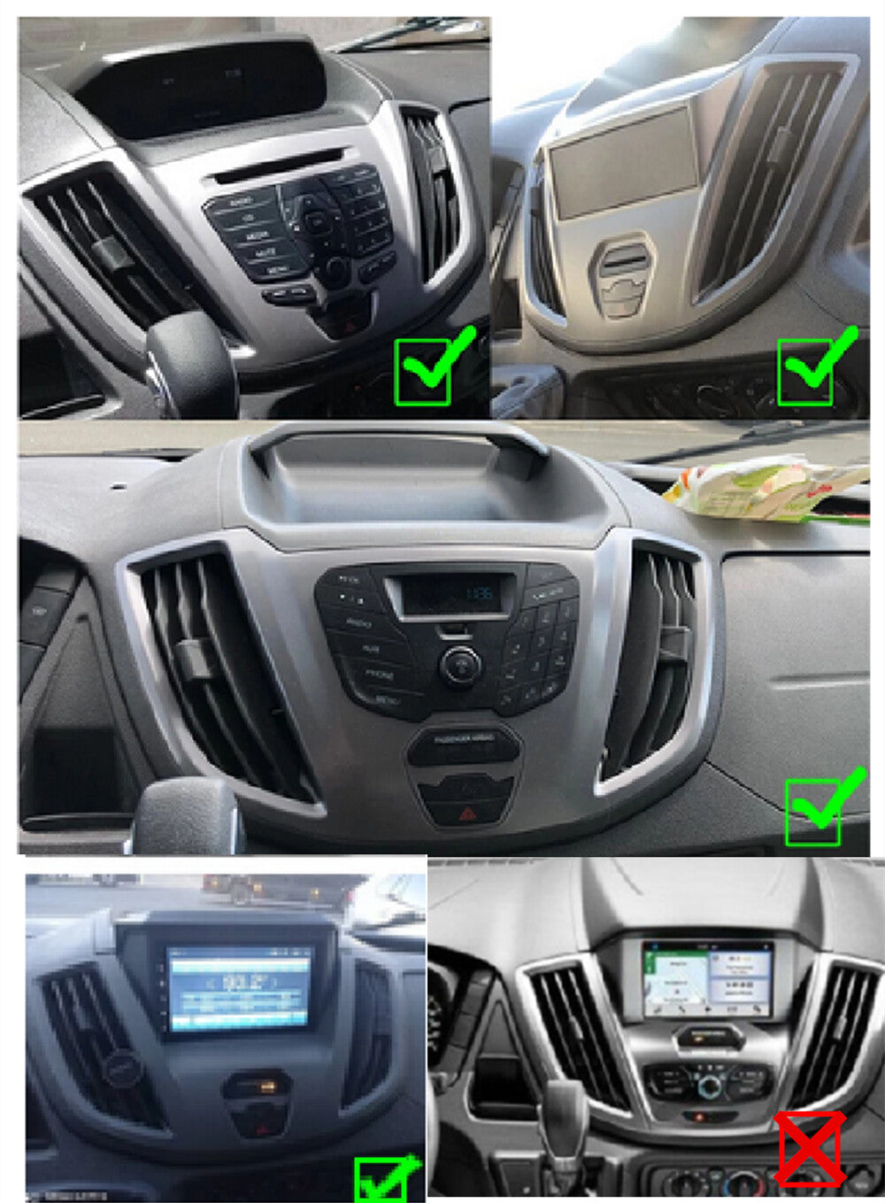 For 2013-19 for Ford Transit Custom Stereo Radio GPS Nav Head Unit FM 9 Android 11