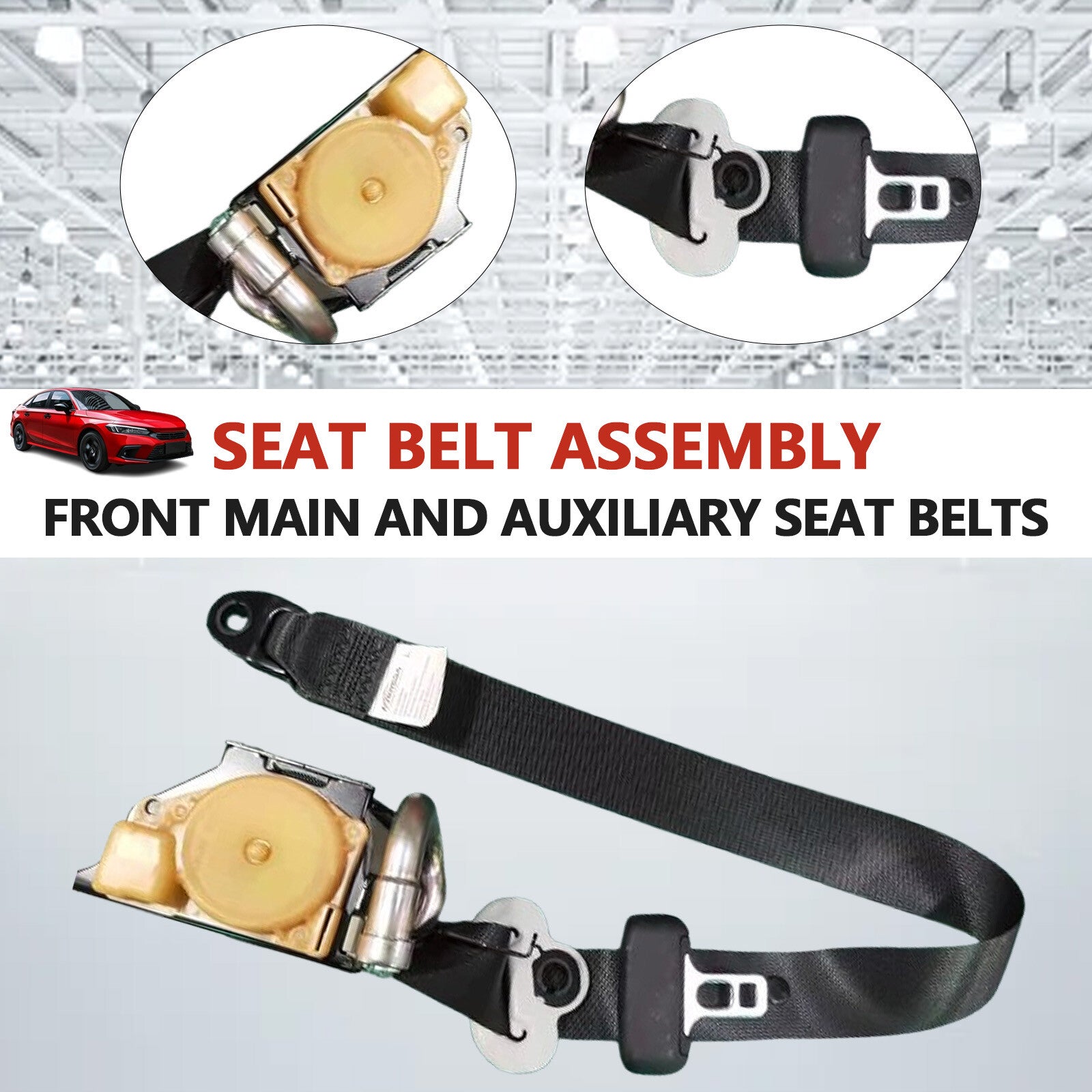 Front left seatbelt buckle 3-point safety feature applicable to 2016-2020 for Honda Civics. Q