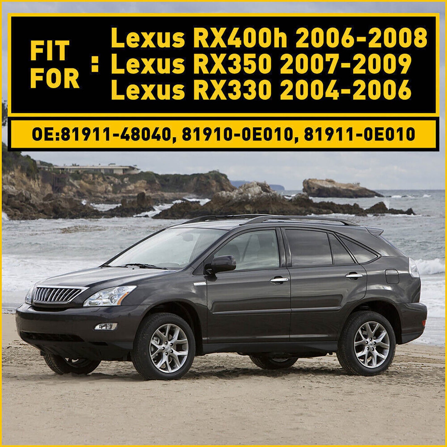 2PCS L+R Rear Bumper Reflector Light for Lexus RX350 2007-2009 81911-0E010