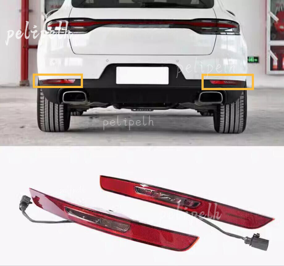 Left + right Rear Bumper Backup Fog Light Reflector For Macan 2015-2019 n