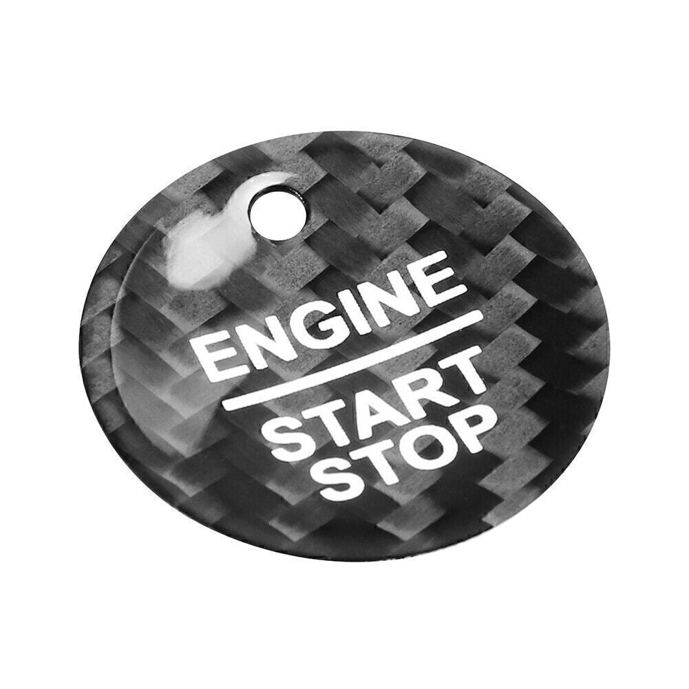 for Ford F-150 BLK Carbon Fiber Keyless Engine Push Start Button Sticker