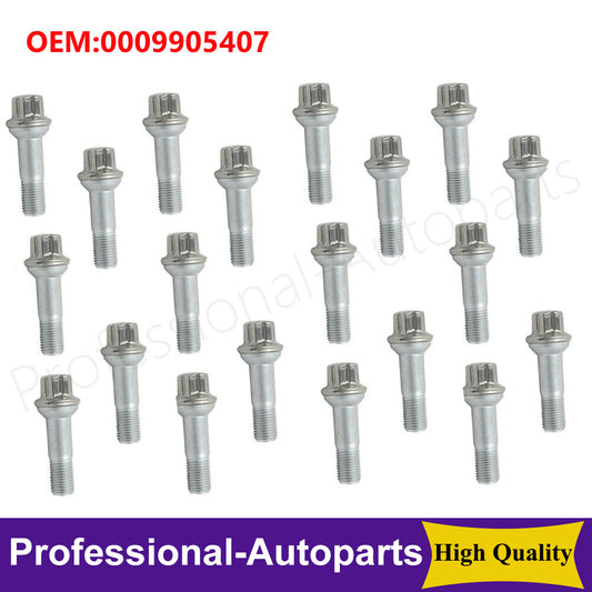 20Pcs Wheel Lug Bolts Nuts for Mercedes ML550 S500 GLK350 S550 CL500 0009905407 Q
