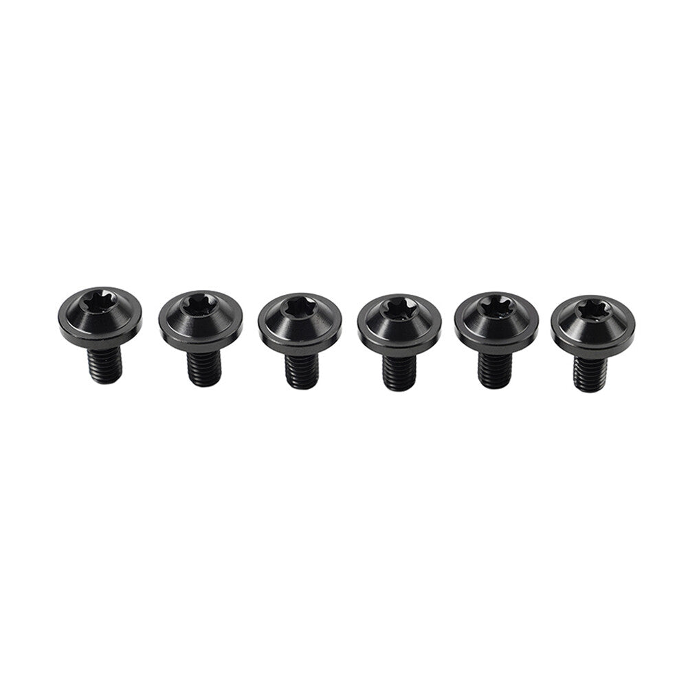 6pcs Alloy Bolts Truss Torx Head Screws M5x25mm For Motorcycle Black