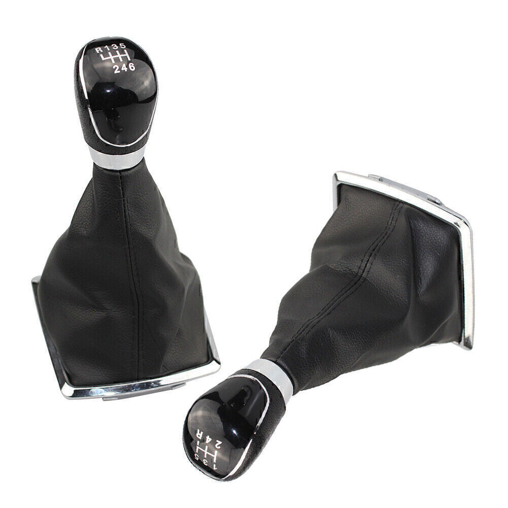 Fit for Ford Focus MK2 C-Max Kuga Car Shift Gear Knob 5 Speed With Leather Boot