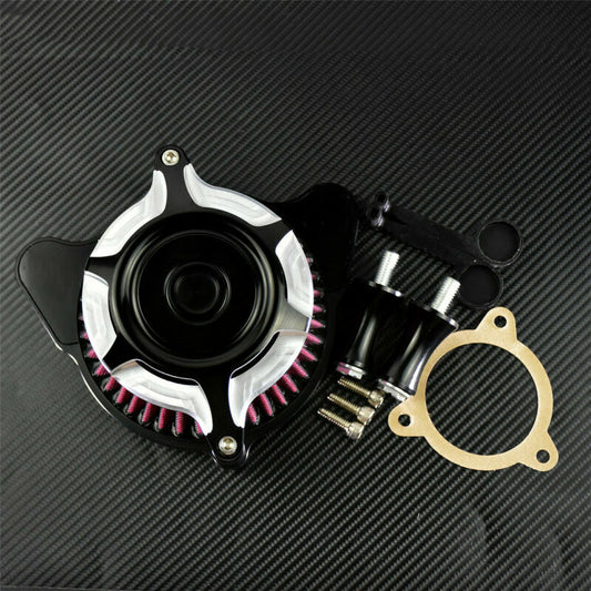 Contrast Cut Air Cleaner Intake Air Filter Fit For Touring 2008-16 Softail Dyna Q