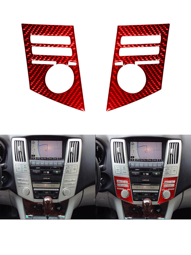 Red Carbon Fiber Rear Center Storage Cover Trim for Camry 2007-2011 v