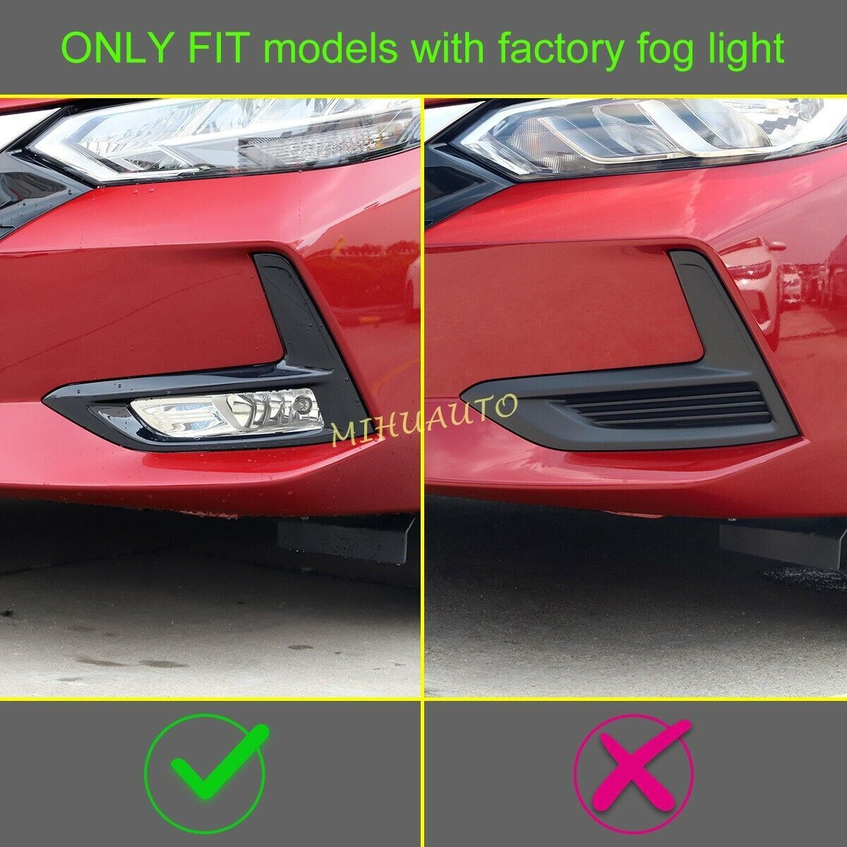 for Hyundai for Elantra 2021-2023 Glossy Black Side Door Fender Vent Air Wing Covers v