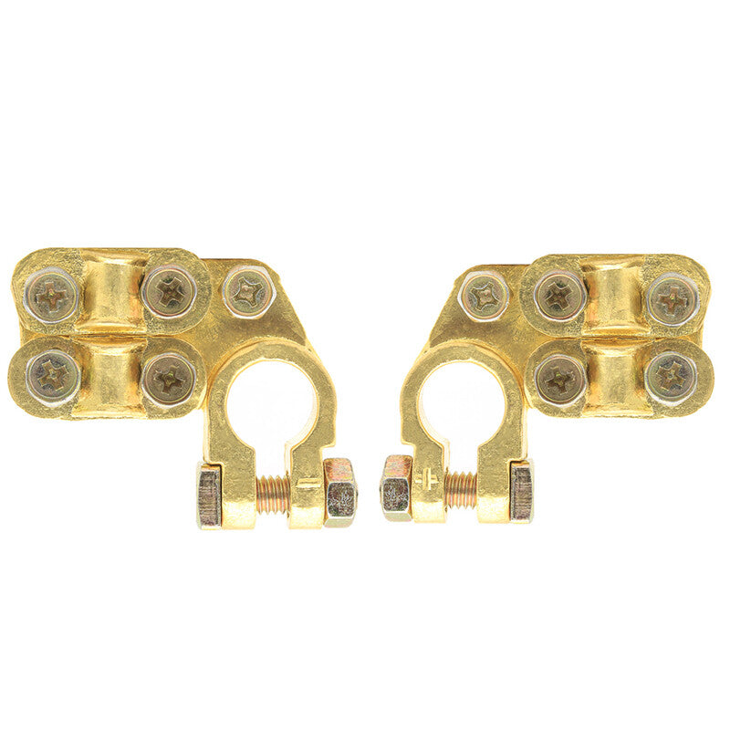 2PCS Heavy Duty Battery Top Post Cable Terminal Wire Terminals 5 Screw M6/M8 v