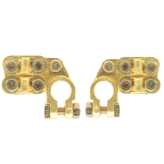2PCS Heavy Duty Battery Top Post Cable Terminal Wire Terminals 5 Screw M6/M8 v