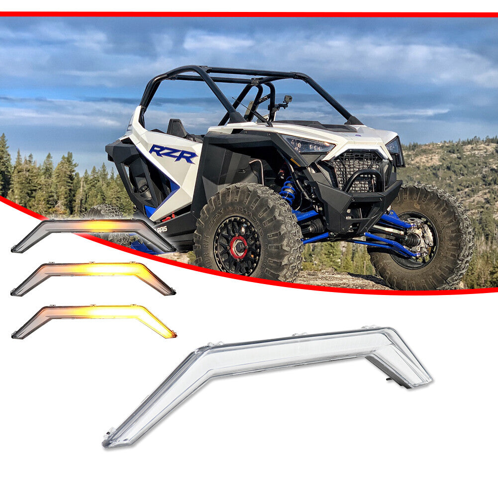 LED DRL/Sequential Front Center Turn Signal Lights for 20+ for Polaris RZR PRO XP / 4 Q