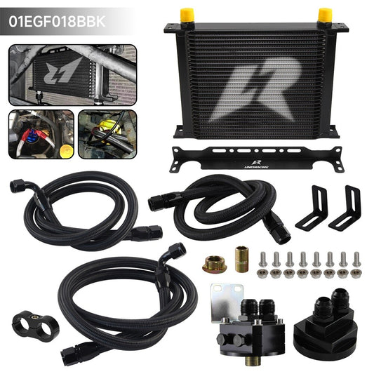 LR 30 Row AN10 Oil Cooler w/Bracket+Filter Adapter Hose Kit 3/416  M201.5