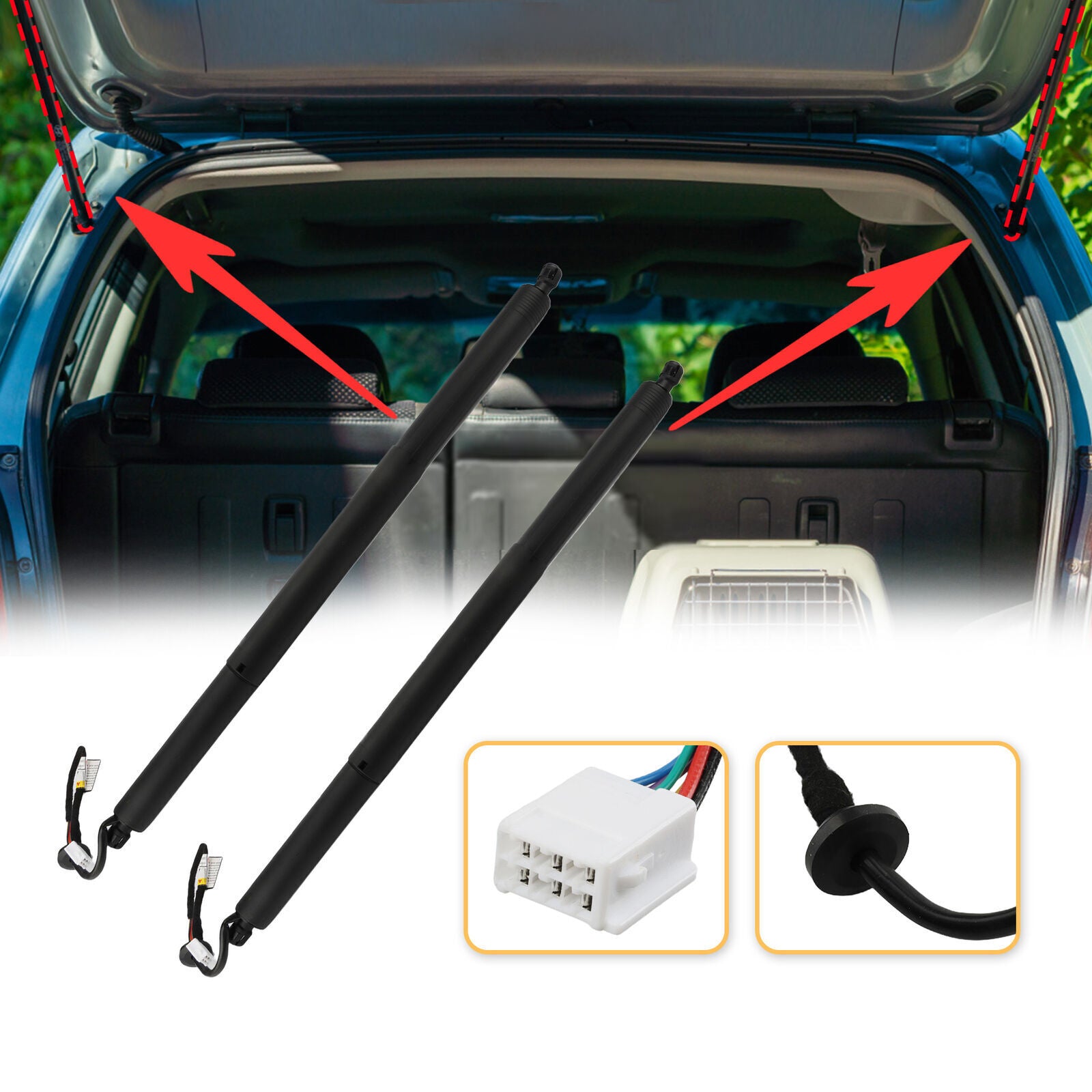 2x Tailgate Lifter Left & Right 68910-0E070 68920-0E050 For Highlander 2021-2023 Q