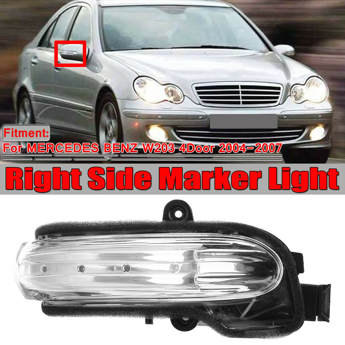 For 2004-07 for Mercedes C C-CLASS W203 right indicator mirror indicator light Q
