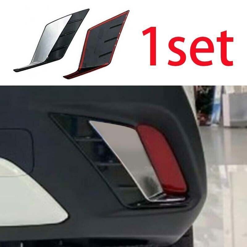 for Toyota for Corolla Cross 22-24 SilverBlack Rear Fog Light Lamp Side Panel Trim