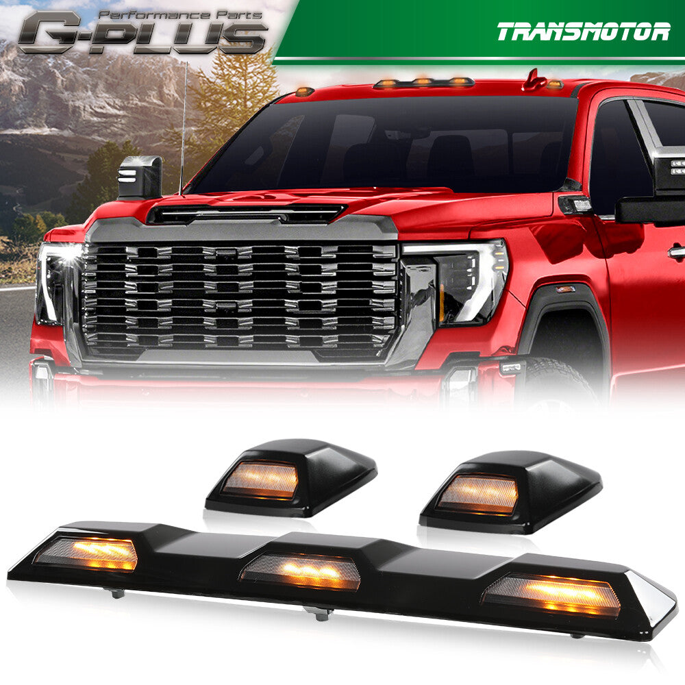 Suitable for 2020-2023 Silverado for Sierra 2500HD 3500HD Amber LED Roof Marker Light Kit Q
