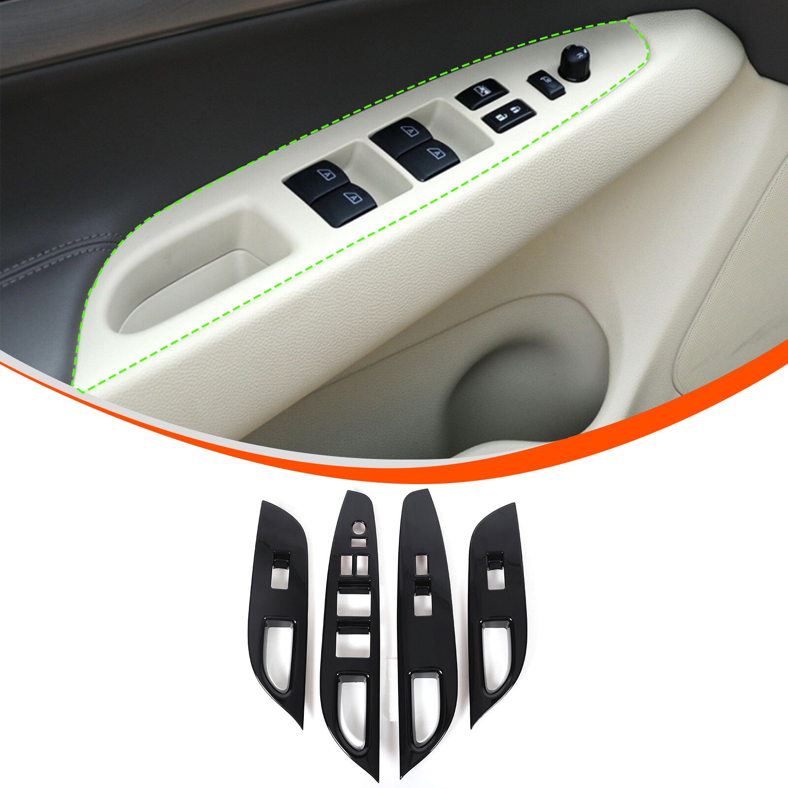 ABS carbon fiber driver for seat ventilation frame decoration suitable for Corvette C7 2014-2019- v