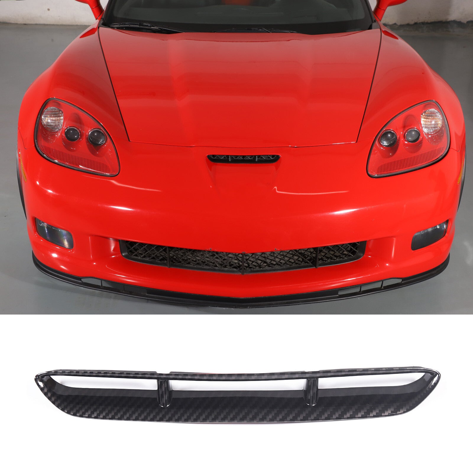 ABS orange decorative sticker for Corvette C8 2020-2023.