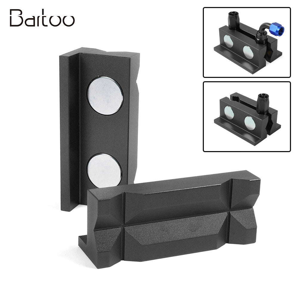 1 Pair Aluminum Vise Jaws fits For Holding AN Fitting Adapter Length 101mm 4 Q