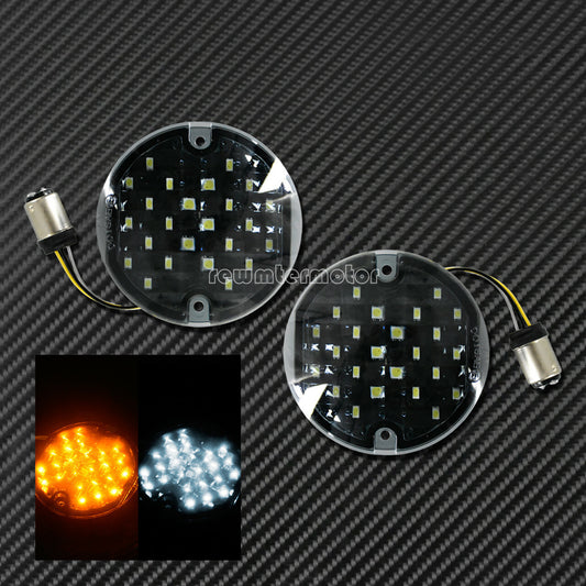 1157 LED Flat Style Amber Turn Signal Running Light Fit for Harley Touring FLHR Q