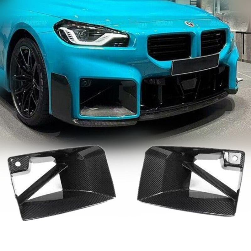 Real Carbon Fiber Front Bumper Air Vent Cover 2x For G87 M2 Coupe 2023-2024 n