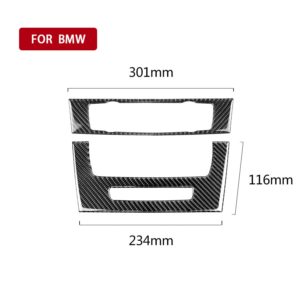 2x carbon fiber air conditioning output trim for BMW 3 Series E90 2005-2012
