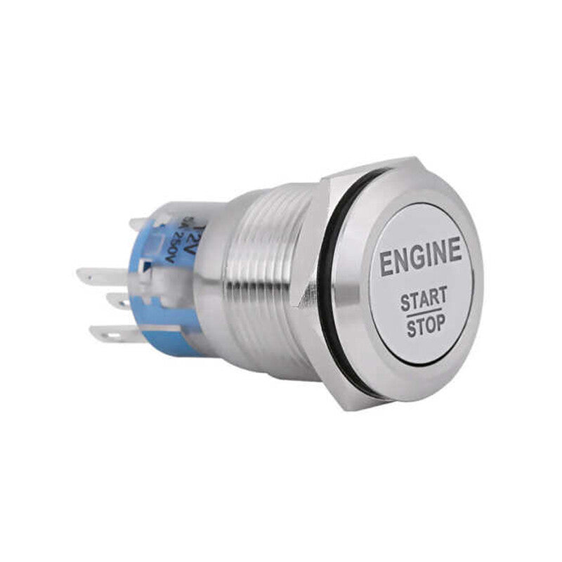 General Motors engine start button, ignition button with LED, 3/4 hole metal. n