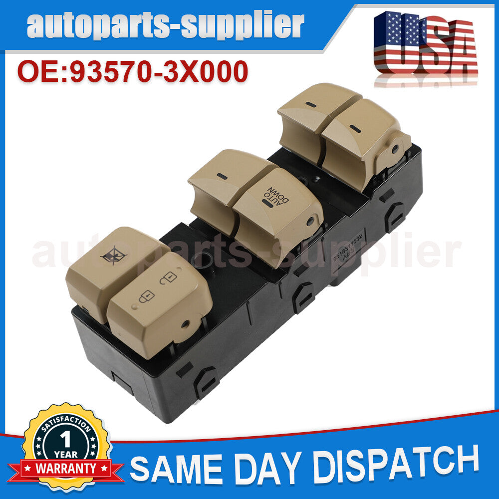 Beige main door and window power switch 93570-3X000, suitable for Hyundai for Elantra 2011-2015.