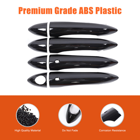 Sleek black side door handle covers with perforations for Alfa Romeo Giulia/ for Stelvio 17+- n