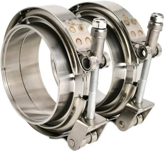 3-inch quick-release V-belt clip + male and female flange SS304 for turbine downpipe