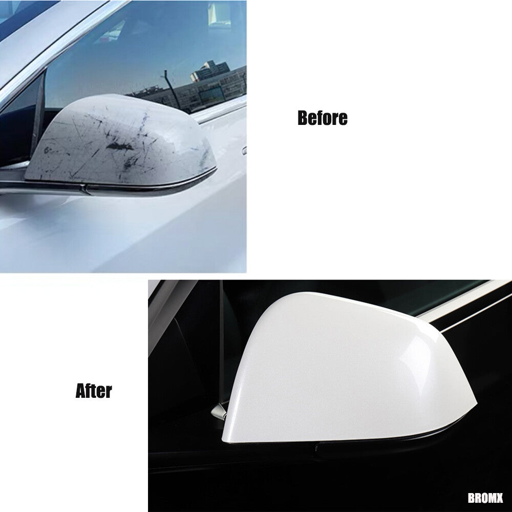 Fit for Tesla Model 3 2017-2022 Rearview Mirror Cover Replacement Caps White New
