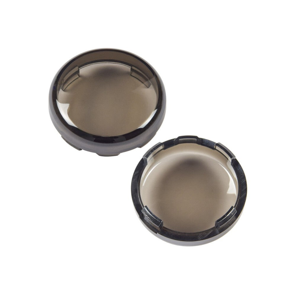 Smoked turn signal lens caps fit for Harley Dyna Street Glide Road King- n