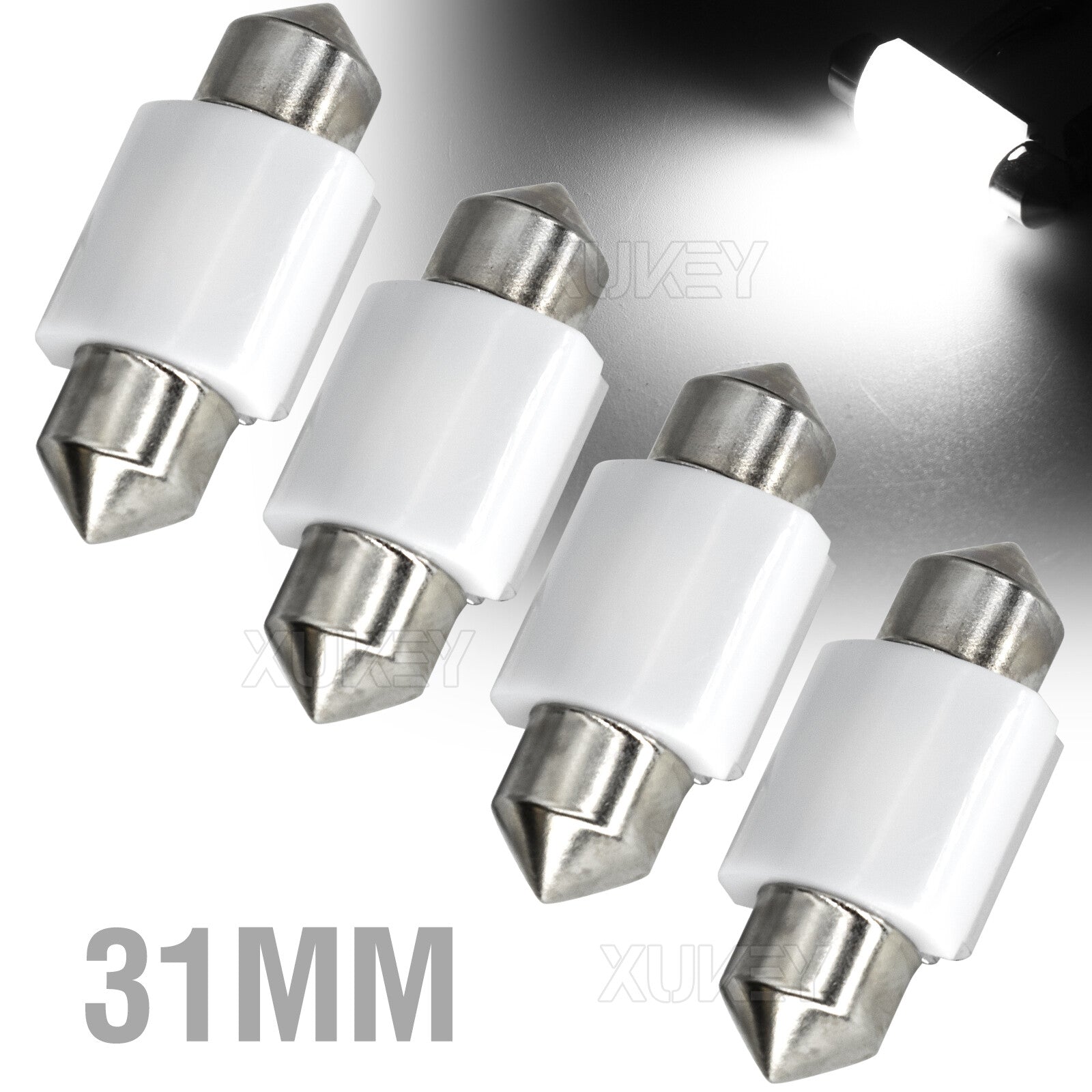 4* High Power Bright LED 12V COB SMD Soffitte 31mm White Interior Lighting Q