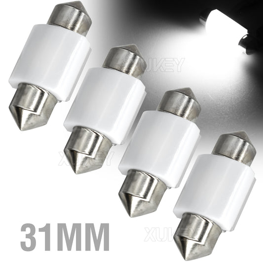 4* High Power Bright LED 12V COB SMD Soffitte 31mm White Interior Lighting Q