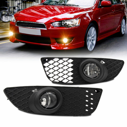 Fit For 2008-2014 for Lancer Clear Lens 1 Pair Front Bumper Fog Light - v