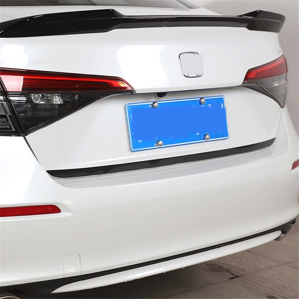 Soft Carbon Fiber Rear Door Trunk Lid Tailgate Trim for Honda for Civic 11th 2022-23