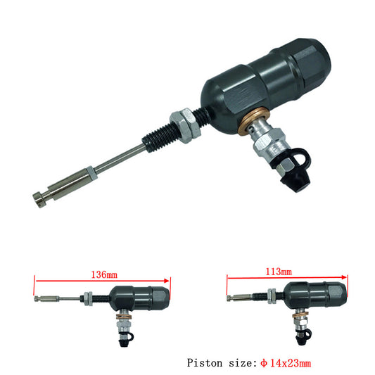 14x23mm Motorcycle Hydraulic Hand Clutch Master Cylinder Rod Transfer Pump Black Q