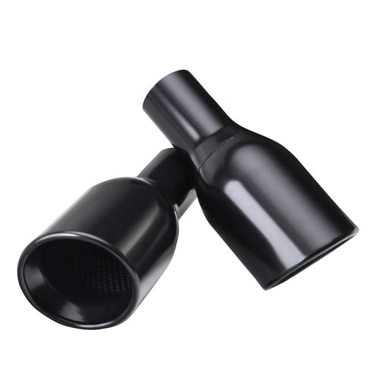 Pair Universal 60mm ID 4 OD Exhaust End Tip Muffler End Tip 240mm Mesh Tip BLK