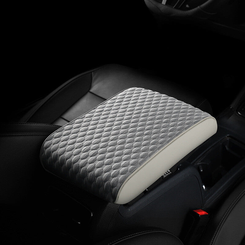 1xCar Practical Armrest Cushion Cover Center Console Box PU Soft Memory Foam v