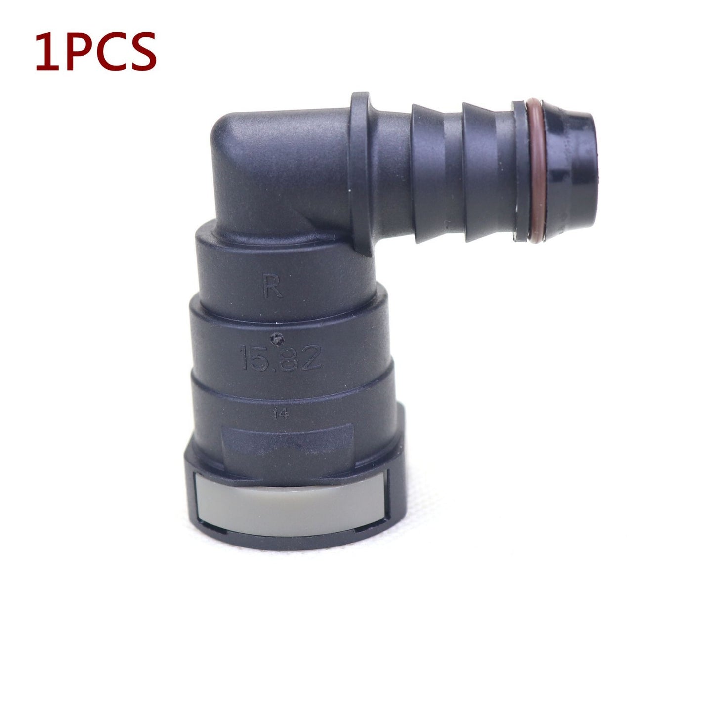 1-Piece Car Fuel Line Hose Quick Release Plastic Connector 15.82mm ID14 Right