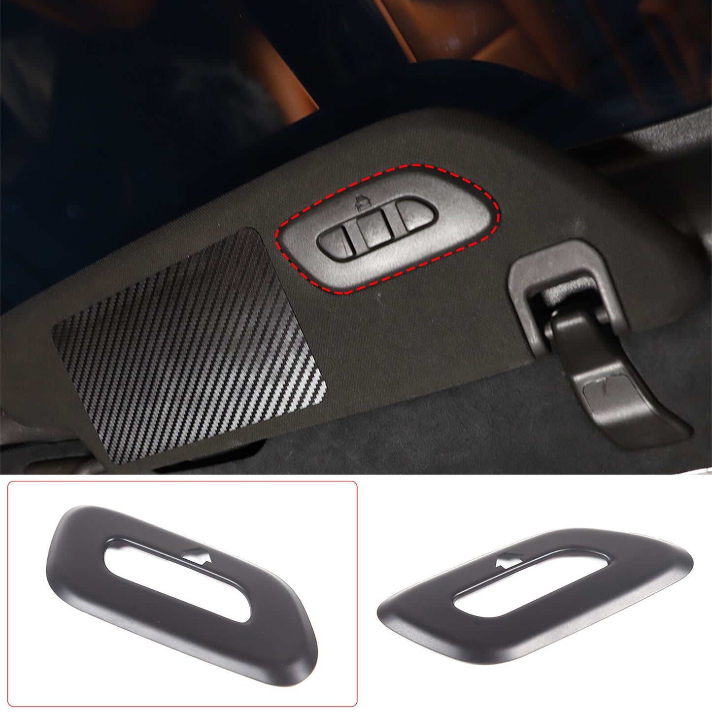Matt Black Garage Control Switch Button Cover Decor for Corvette C7 C8 2014-2023 n