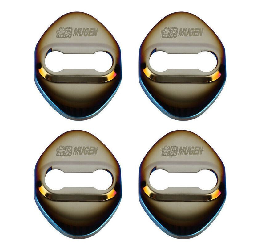 4-piece car door lock front latch cover, burning blue, suitable for Honda