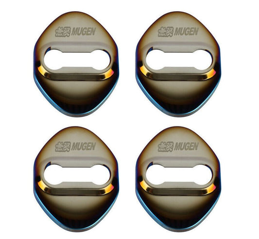 4-piece car door lock front latch cover, burning blue, suitable for Honda