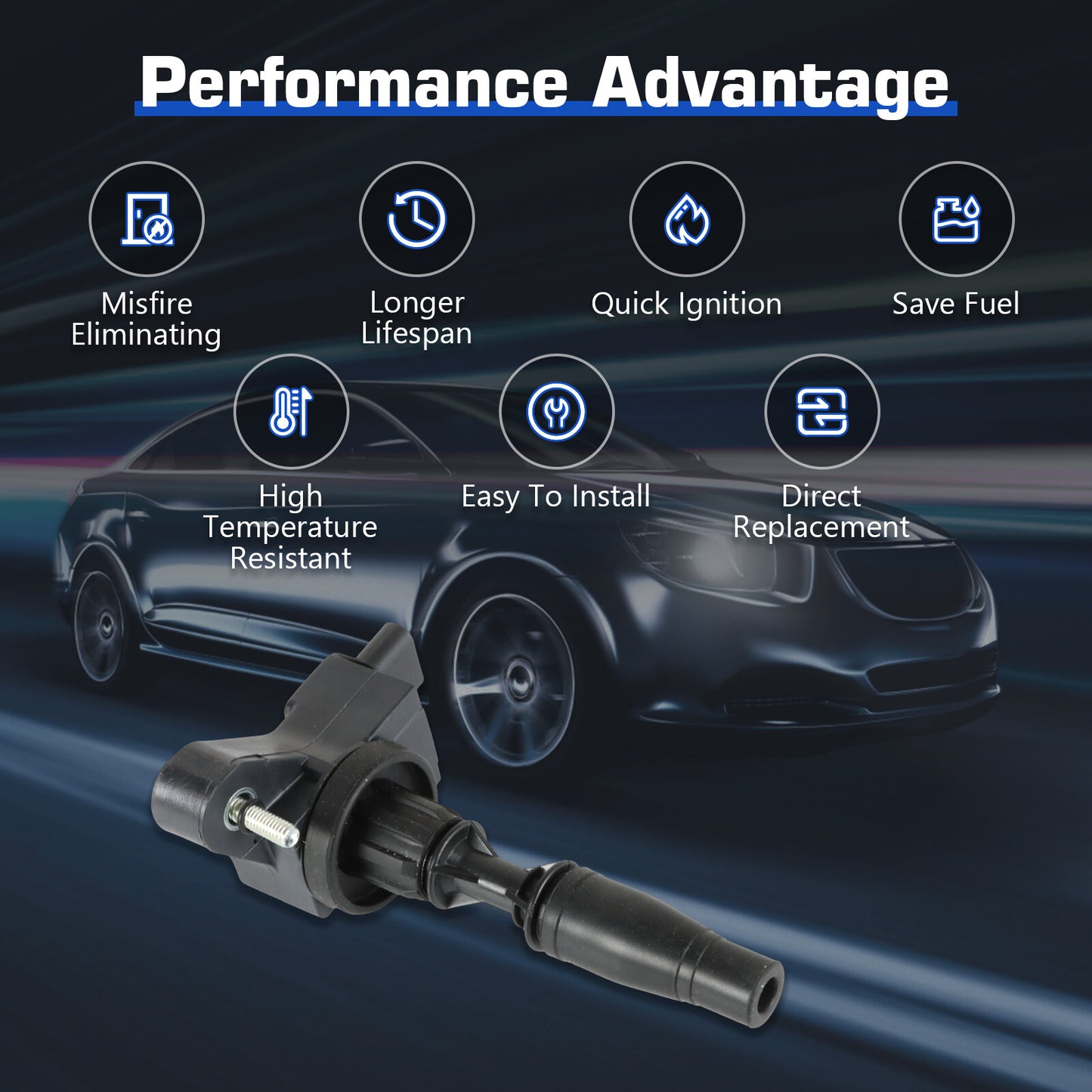 6x Ignition Coils  Iridium Spark Plugs For 2016-2020 for Cadillac ATS CT6 CTS XT5